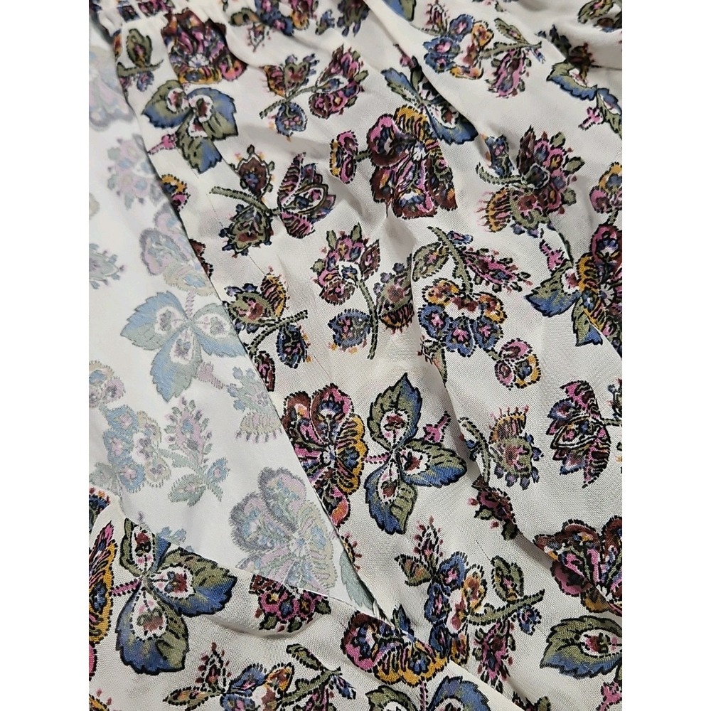 Veronica Beard Saera Floral Print Smocked Chiffon Minidress Sz 6 - Picture 12 of 13